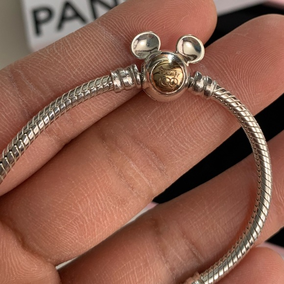 NIB New Pandora x Disney 100th Anniversary Moments Snake Chain Bracelet - Picture 9 of 14